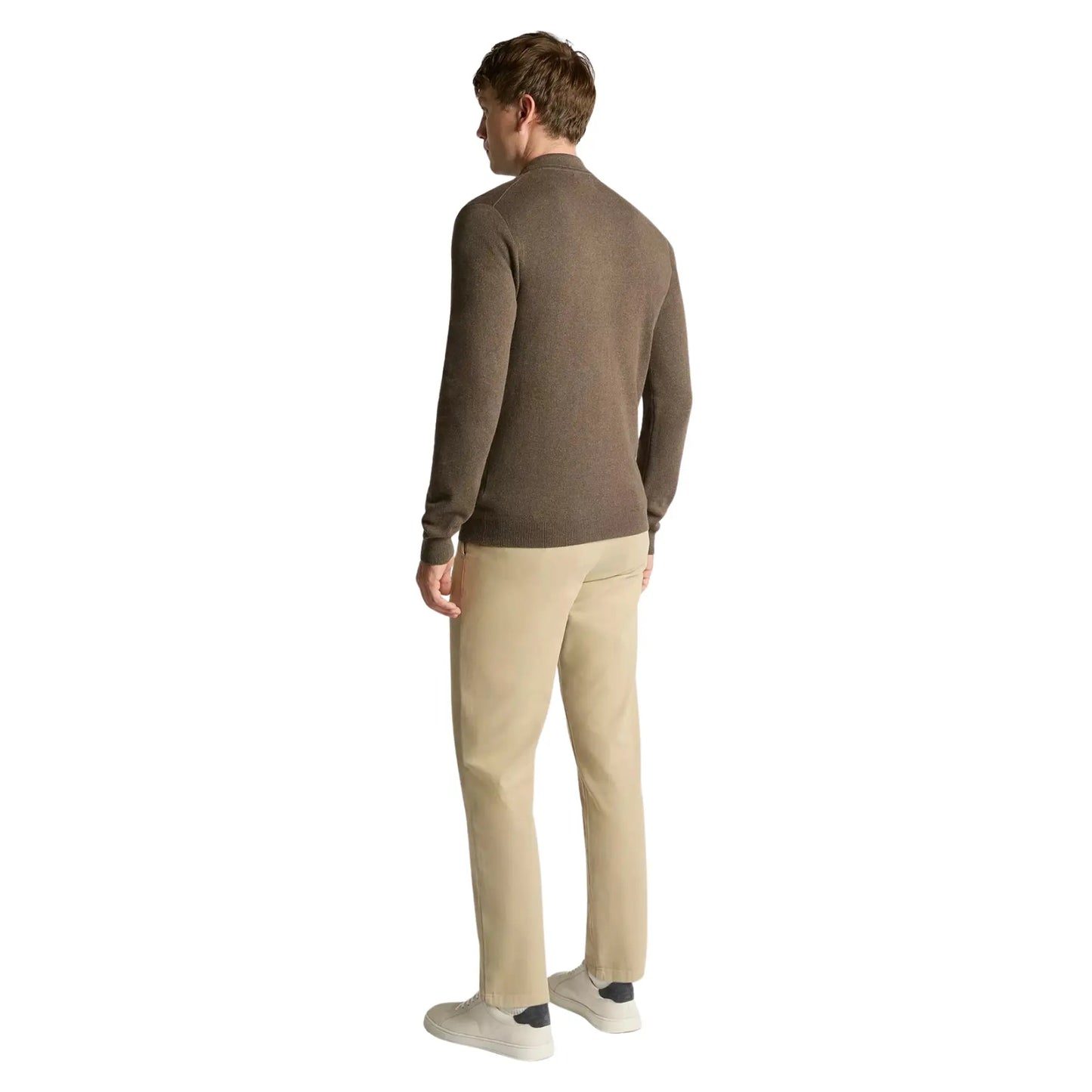 Buy Remus Uomo Long Sleeve Polo - Brown | Long-Sleeved Polo Shirtss at Woven Durham
