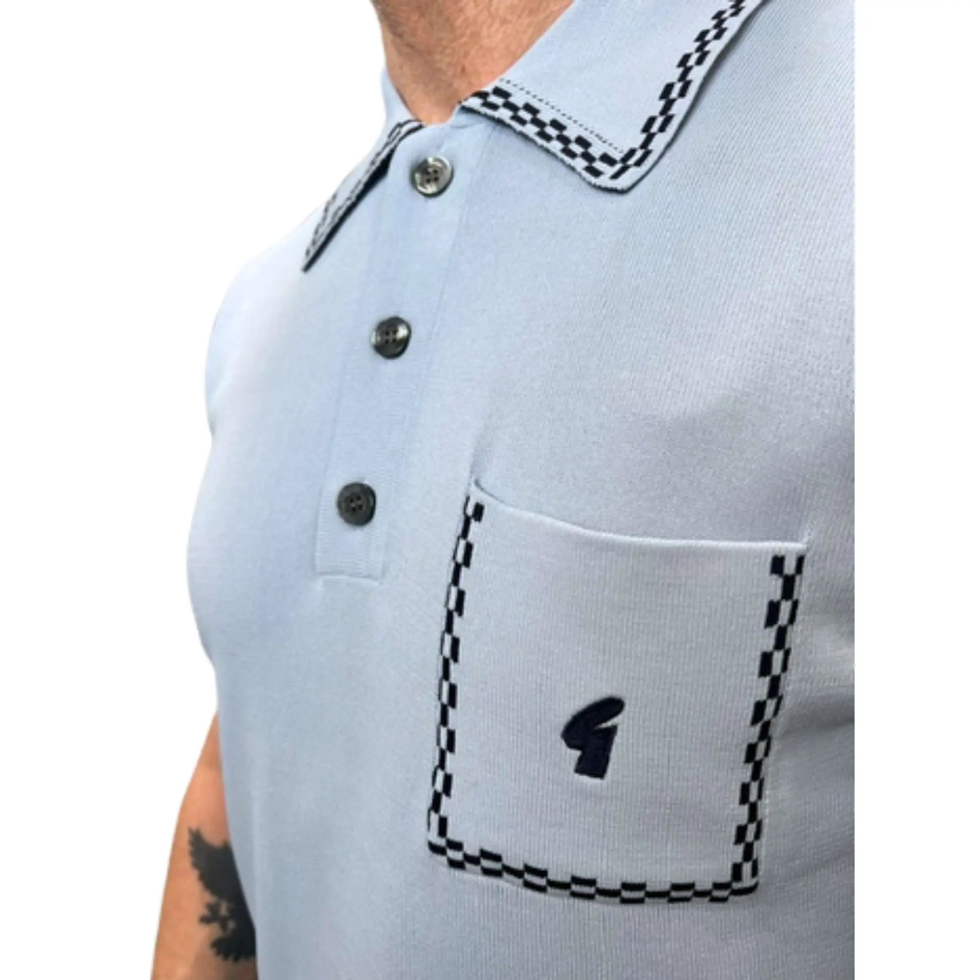 Buy Gabicci Vintage Alexander Polo - Surf | Short-Sleeved Polo Shirtss at Woven Durham