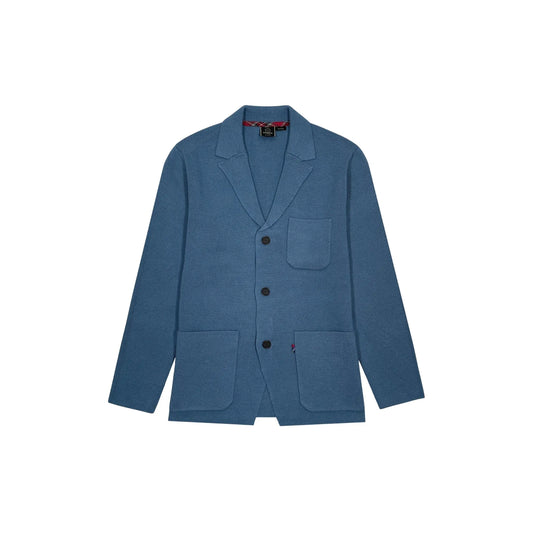 Buy Merc London Bende Knitted Blazer - Vintage Blue | Cardiganss at Woven Durham