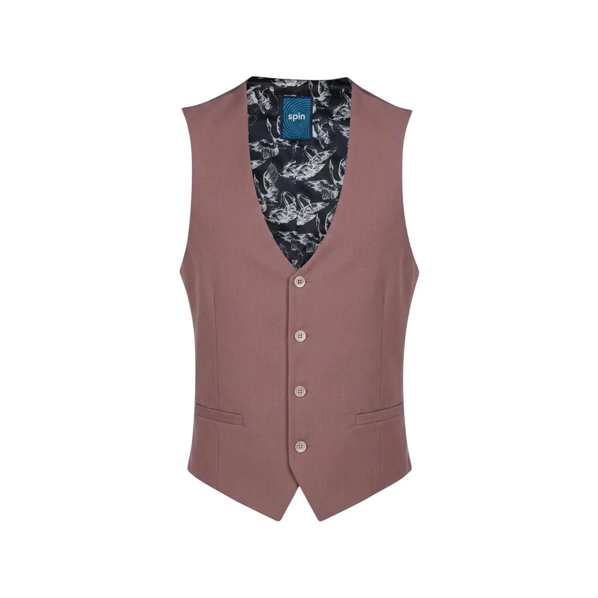 Buy Spin Jaden Suit Waistcoat - Pink | Suit Waistcoatss at Woven Durham