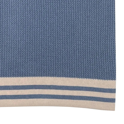 Buy Merc London Jamie Knitted Polo Shirt - Trooper Blue | Short-Sleeved Polo Shirtss at Woven Durham