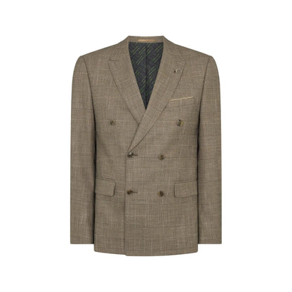 Buy Remus Uomo Marino DB Prince of Wales Check Suit Jacket - Brown | Suit Jacketss at Woven Durham