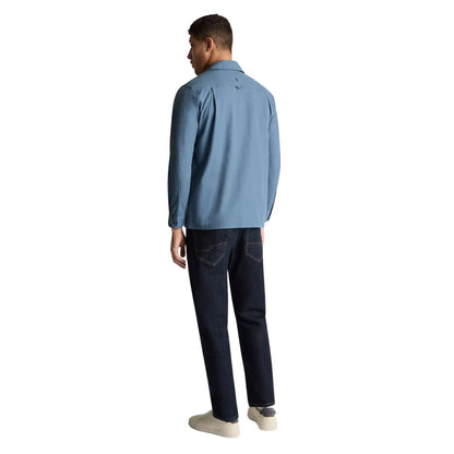 Buy Remus Uomo Patch Pocket Cotton Shirt - Blue | Overshirtss at Woven Durham