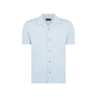 Buy Remus Uomo Textured Short Sleeve Shirt - Sky Blue | Short-Sleeved Shirtss at Woven Durham