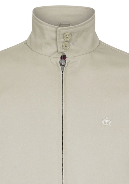 Merc London Harrington Cotton Jacket - Beige From Woven Durham