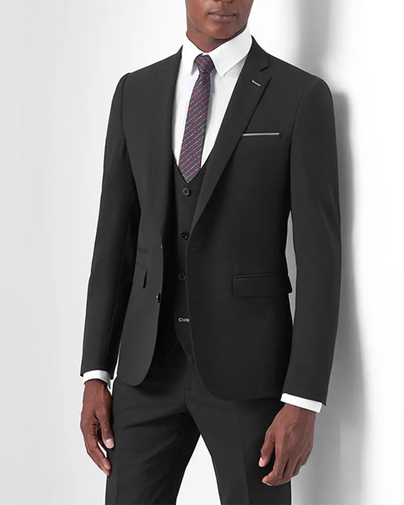 Luca Suit Waistcoat - Black Remus Uomo