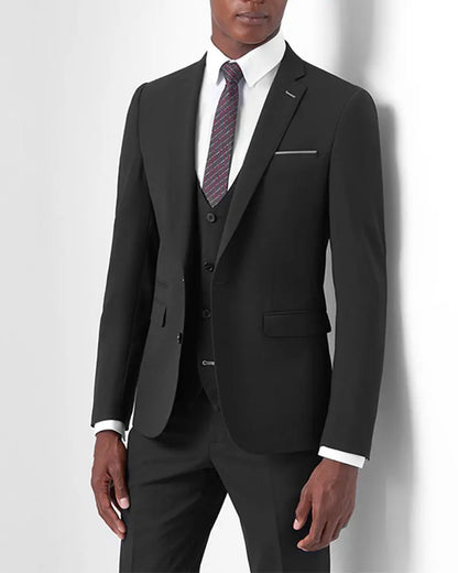 Luca Suit Waistcoat - Black Remus Uomo