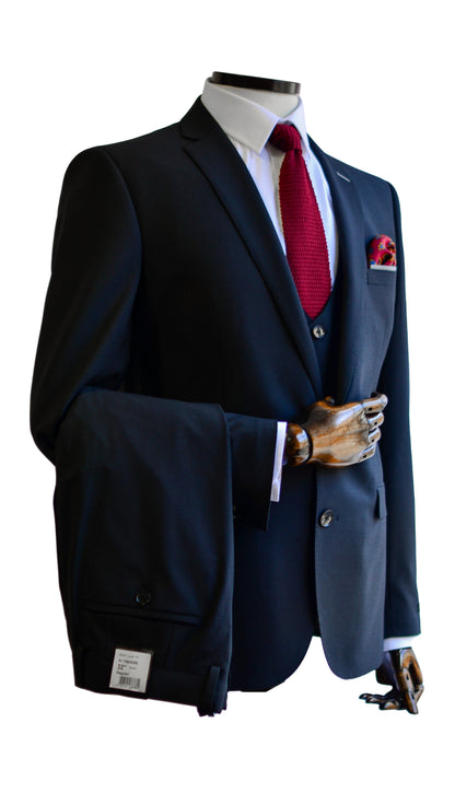 Luca Suit Waistcoat - Black Remus Uomo