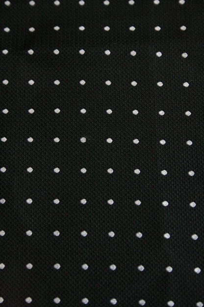 Knightsbridge Neckwear Micro Polka Dot Pre-Tied Silk Bow Tie - Black / White From Woven Durham