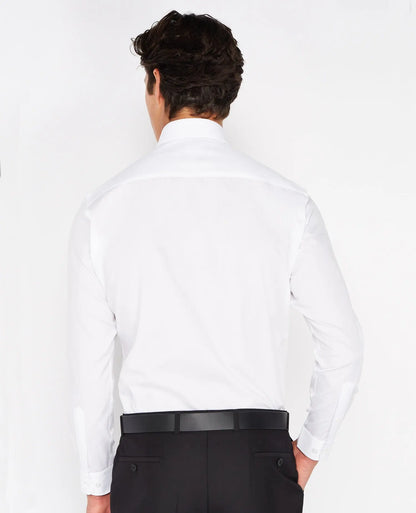 Remus Uomo White Tapered Fit Shirt From Woven Durham